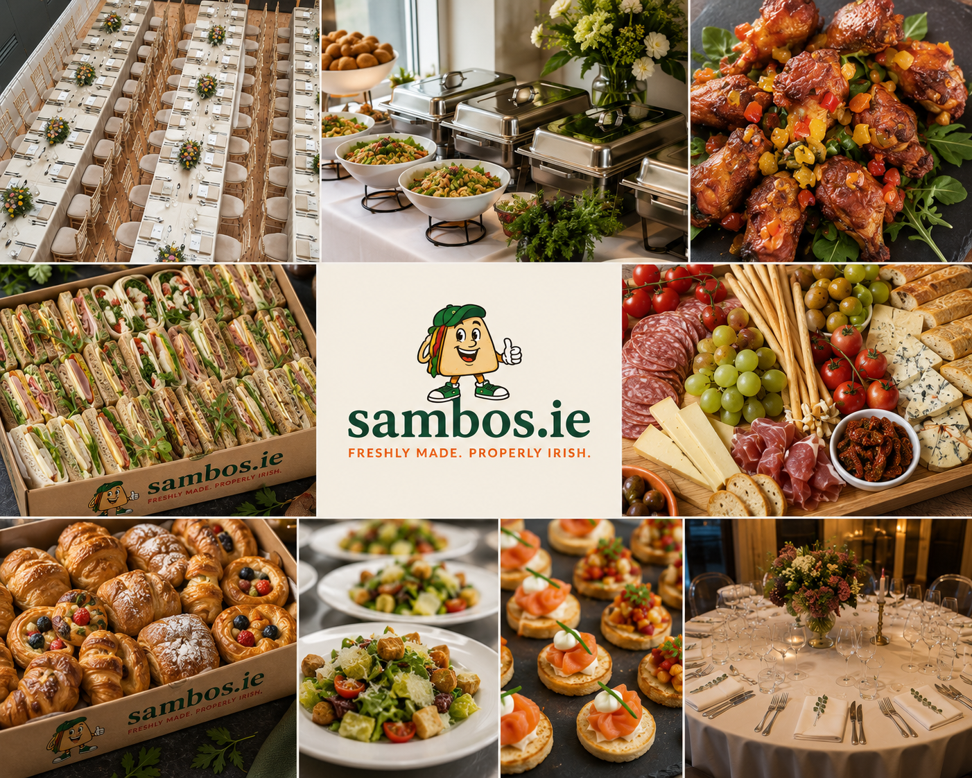Professional catering spread for corporate events and occasions